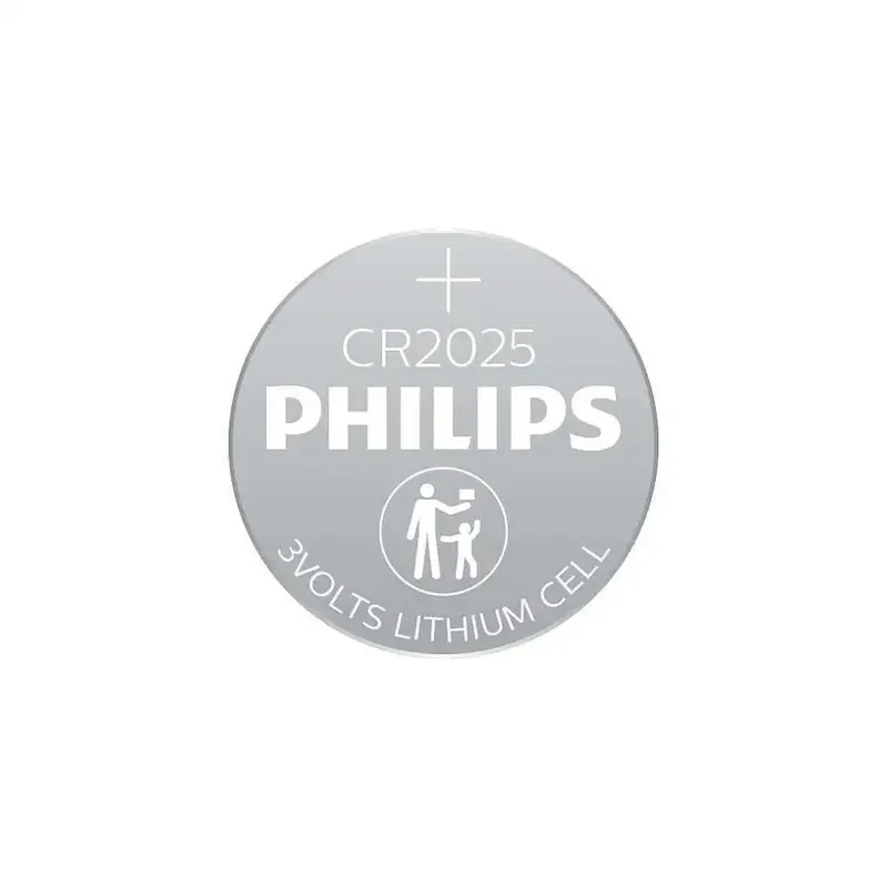 PHILIPS CR2025 3V Lithium Coin Cell Battery 180mAh