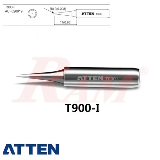 سن لحام خالٍ من الرصاص ATTEN T900-I على شكل إبرة مستقيمة