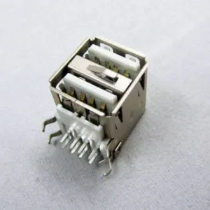 Double USB Female Socket Connector (2 Ports)