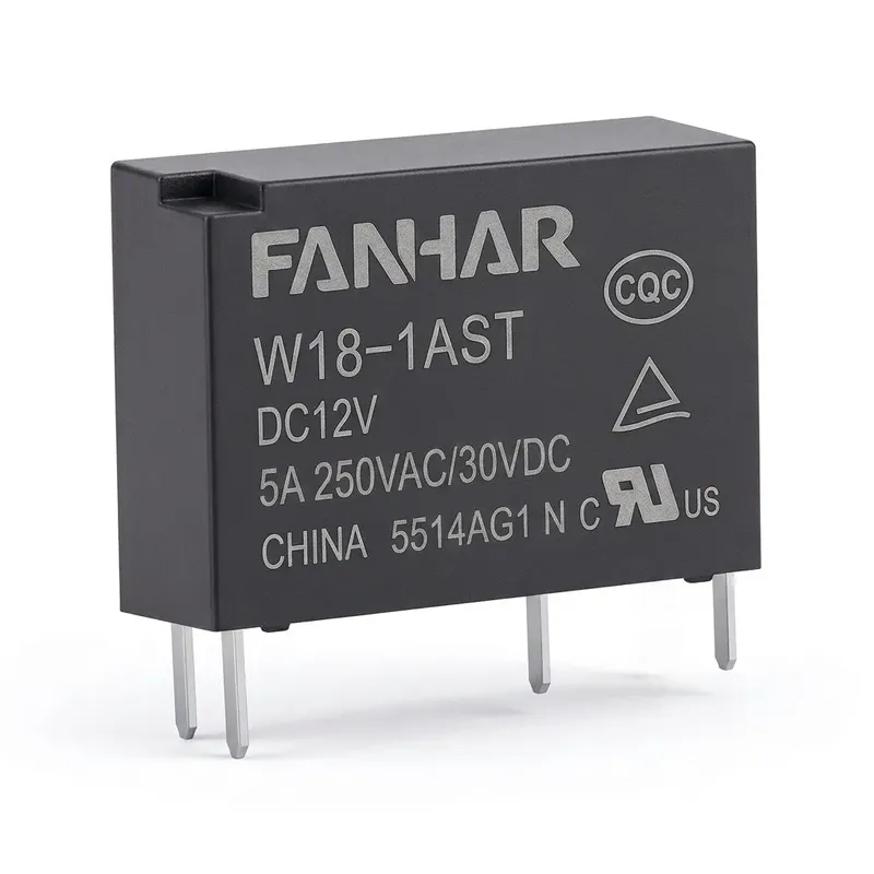 FANHAR Power Relay W18-1AST-DC12V 5A 4-Pin PCB