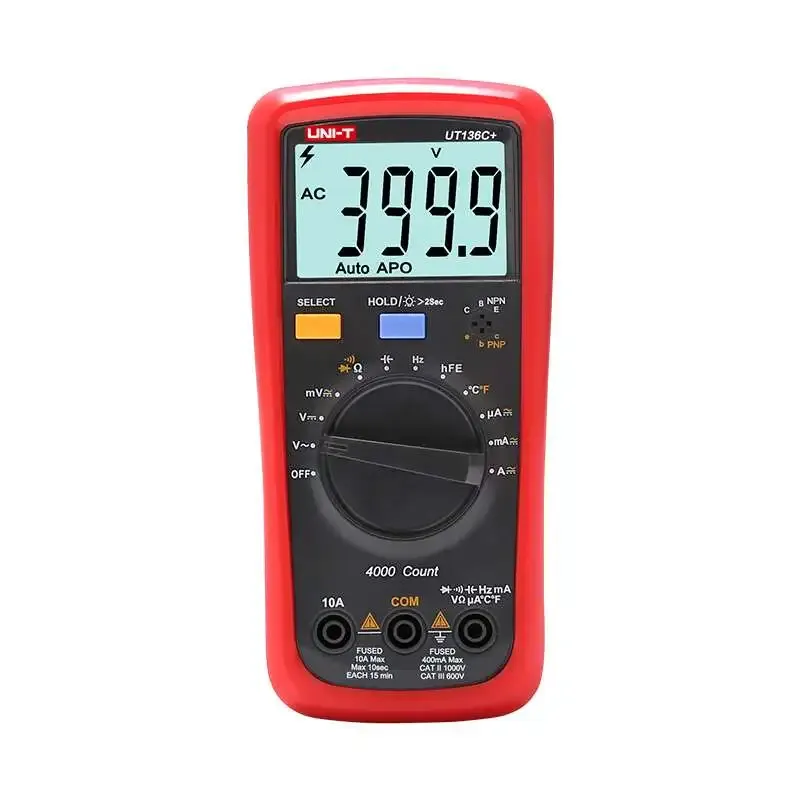 جهاز UT136C+ الرقمي متعدد القياسات ذاتي المدى من UNI-T