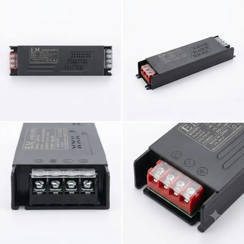 12V 200W LED Power Supply, Fanless, Surge Protected (16.6A)