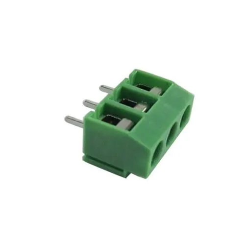 3-Pin PCB Mount Screw Terminal Block 5mm Pitch Green (DG-301)