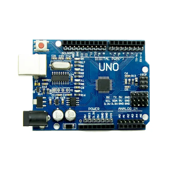 لوحة Arduino Uno R3 متوافقة بمعالج ATmega328P SMD وشريحة CH340G
