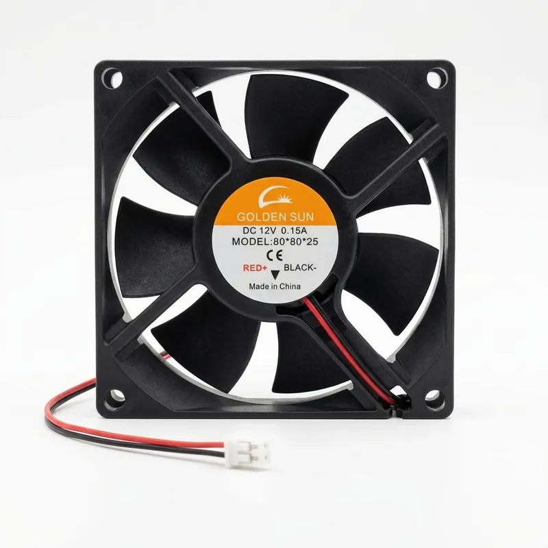 مروحة تبريد محورية 12V تيار مستمر بأبعاد 80×80×25 مم و0.15A