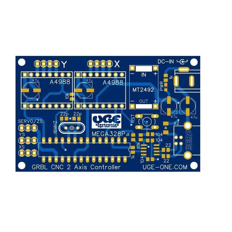 لوحة PCB لوحدة تحكم CNC ثنائية المحاور GRBL بمعالج ATmega328