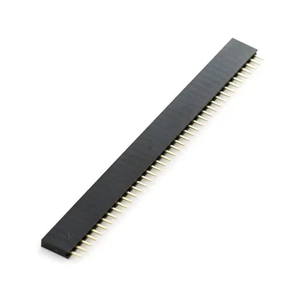 Female Pin Header 2.54mm 40-Pin Straight Black 11mm