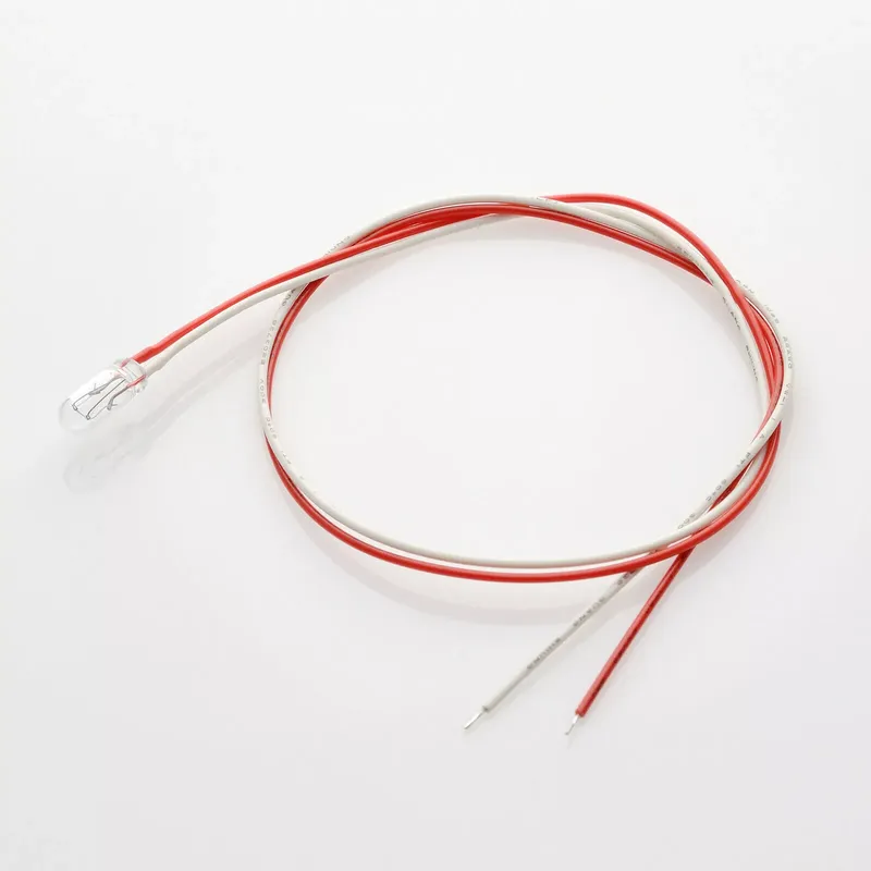 Orange Transparent Lamp 5mm Pre-Wired 12V