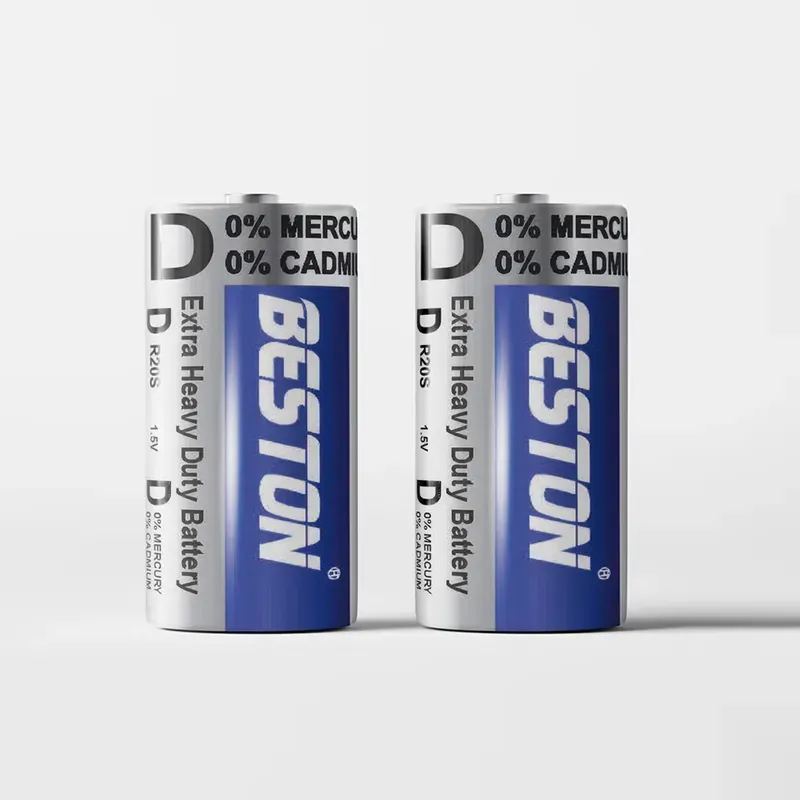 Beston D R20S 1.5V Extra Heavy Duty Battery 2-Pack (Loose)