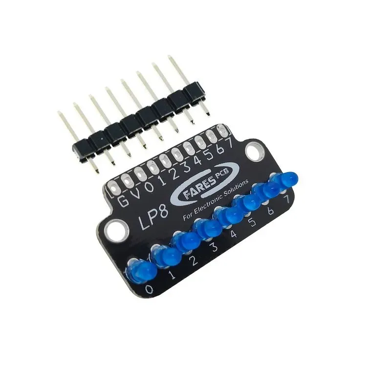 وحدة عرض LED زرقاء من 8 بت بمداخل Active HIGH موديل LP8