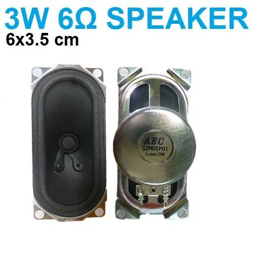 6 Ohm 3W Mini Audio Speaker, 6 x 3.5 cm