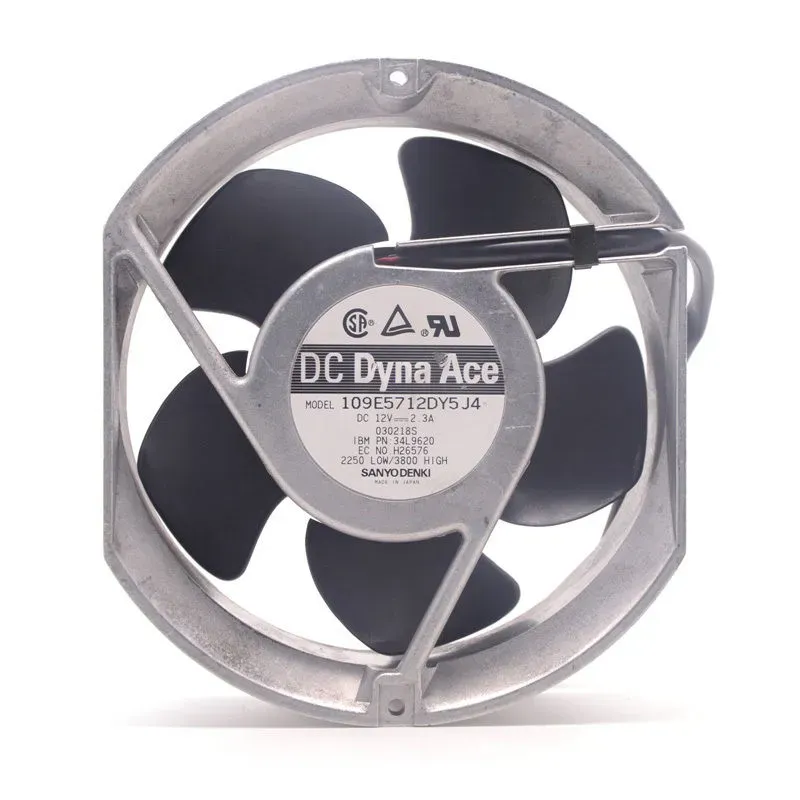 SANYO DENKI 109E5712DY5J4 12V 2.3A DC Fan 170x150x50mm (Used, Like New)