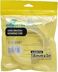 Double-Sided Nano Mounting Tape 18mm x 3m, Clear