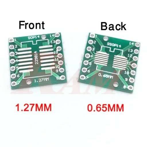 SMD Adapter SOP14 & SSOP14 (1.27mm / 0.65mm Pitch)