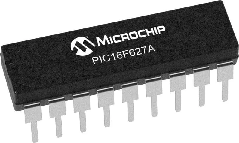 Microchip PIC16F627A-I/P 8-bit Flash Microcontroller, 18-pin DIP