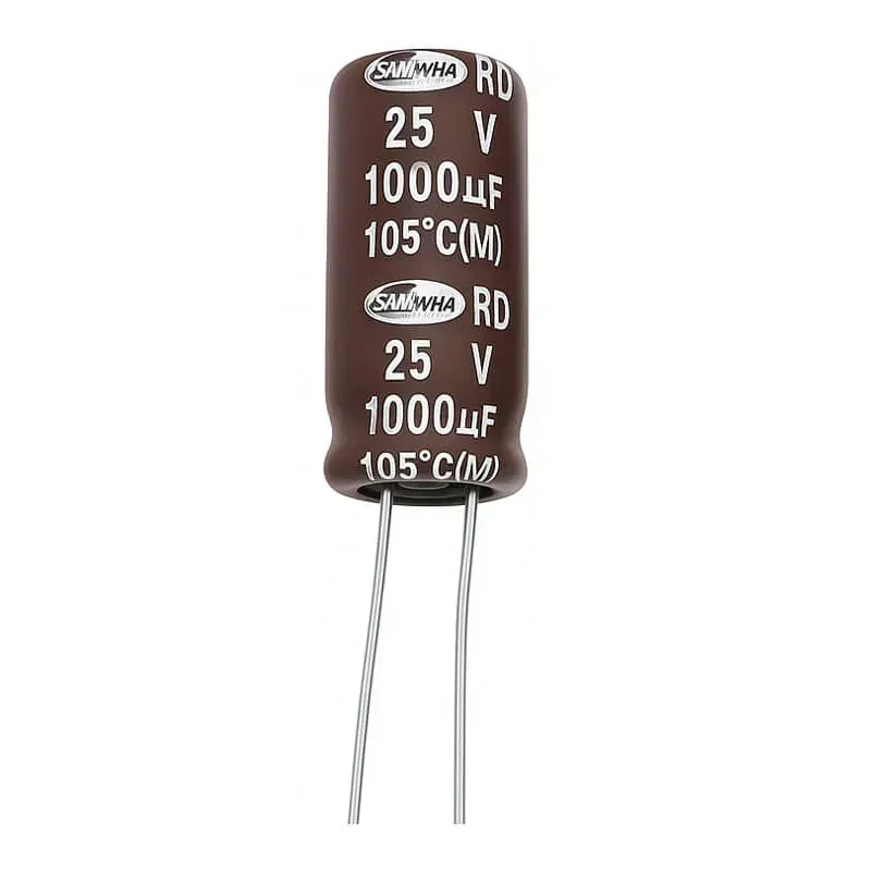 SAMWHA 1000uF 25V Aluminum Electrolytic Capacitor 10x20mm