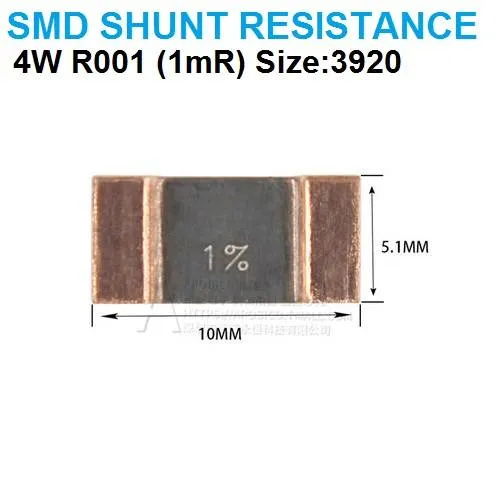 SMD Current Sense Shunt Resistor 1 mΩ 4 W 3920 (R001)