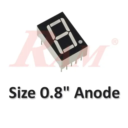 شاشة 7 قطاعات أحادية الخانة 0.8 بوصة نوع Common Anode - FJ8106BH