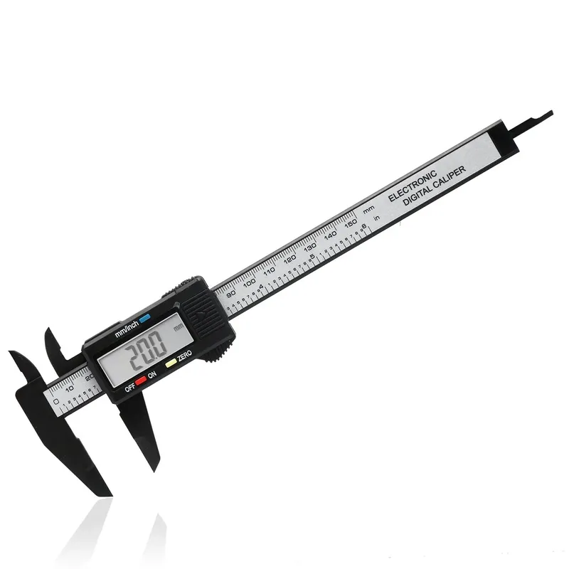 Digital Vernier Caliper 0-150mm, 0.1mm Resolution (Carbon Fiber)