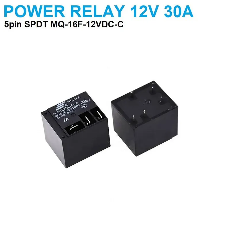 MG-16F-12VDC-C SPDT Power Relay 12V DC 30A, 5-Pin