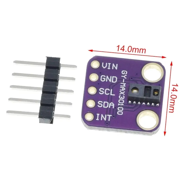 MAX30100 Heart Rate and SpO2 Sensor Module, Purple PCB