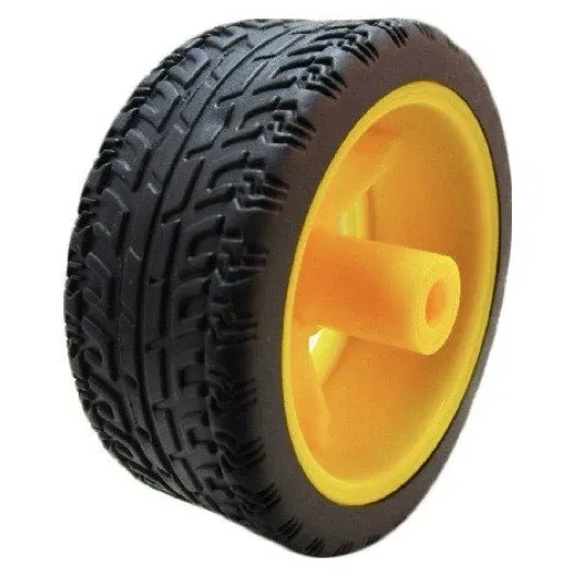 Robot Wheel Tire 65 x 28 mm Press-Fit for DC Robot Motors