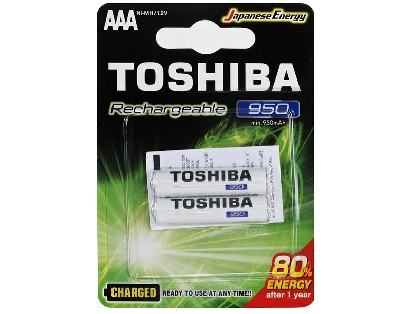 بطارية Toshiba AAA قابلة للشحن NiMH – 950mAh – عبوة من قطعتين