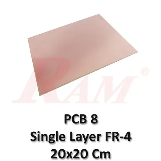 لوح PCB من FR4 طبقة واحدة 20 × 20 سم (PCB8)