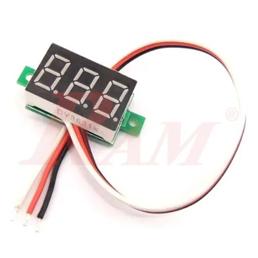 Digital Panel Meter PCB 0-100 VDC Voltmeter, Red Display