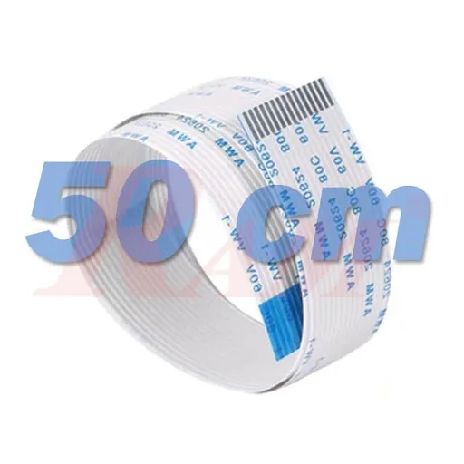 Ribbon FFC Cable 50 cm for Raspberry Pi 3B/4B Camera, 15-Pin 0.5 mm