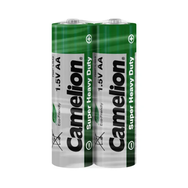 Camelion AA R6 1.5V Super Heavy Duty Zinc-Carbon Battery (2 Pcs)