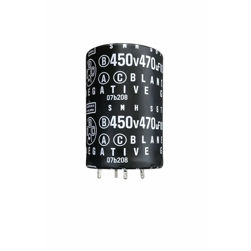 مكثف إلكتروليتي Nippon Chemi-Con بسعة 470 µF وجهد 450 فولت، 4 أطراف