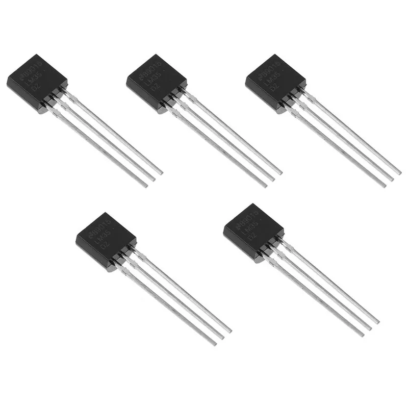 مستشعر حرارة LM35 عالي الدقة بمخرج تناظري (TO-92)