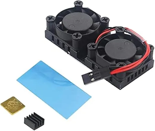 Raspberry Pi Dual 5V Cooling Fan with Heatsink Kit for Pi 3B/3B+/4B