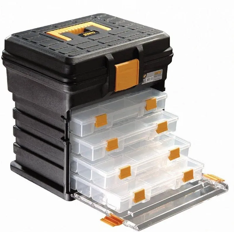 MANO H-14 Hobby Toolbox – 14-Inch Plastic Box with 5 Compartments