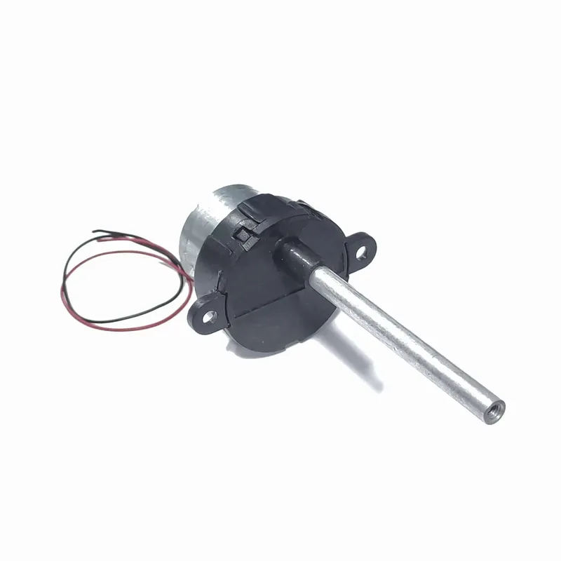 Low Speed DC Gear Motor 3.7V 15RPM Long Shaft 63mm Black