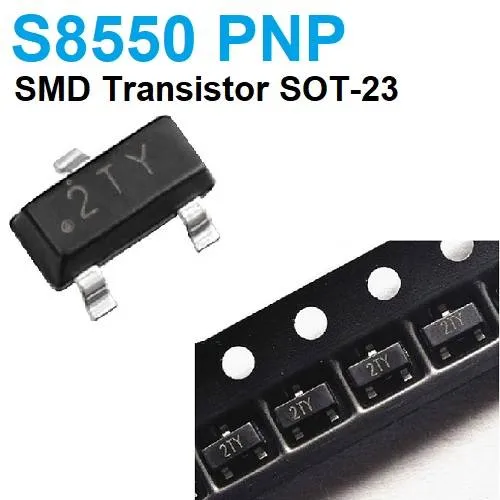 S8550 2TY PNP Bipolar Transistor SOT-23 25V 500mA