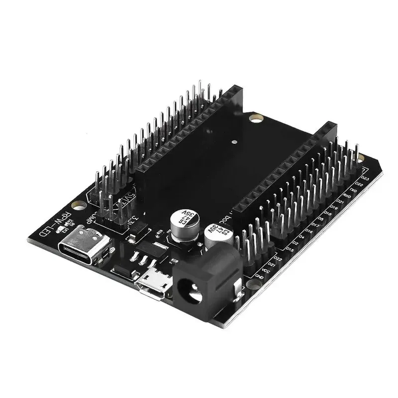 لوحة توسعة ESP32 ذات 30 طرفاً مع مدخل طاقة USB Type-C وMicro USB
