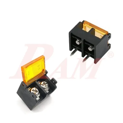 RPC2 2-Pin Barrier Terminal Block with Cover 9.5mm Pitch