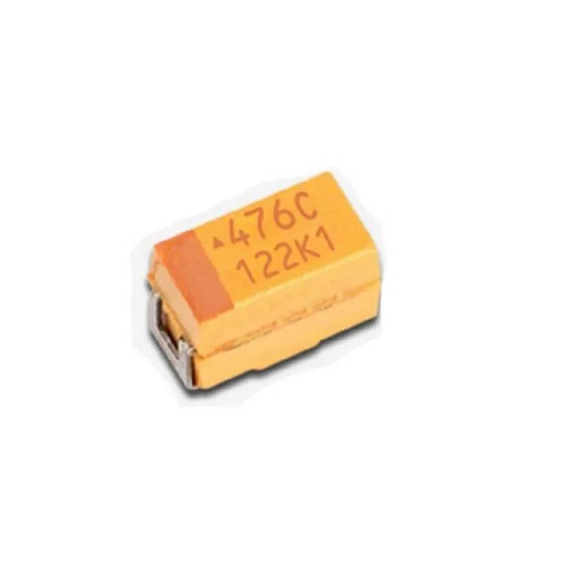 مكثف تنتالوم رقاقي SMD بسعة 47 µF وجهد 10 فولت، مقاس 1210 نوع B