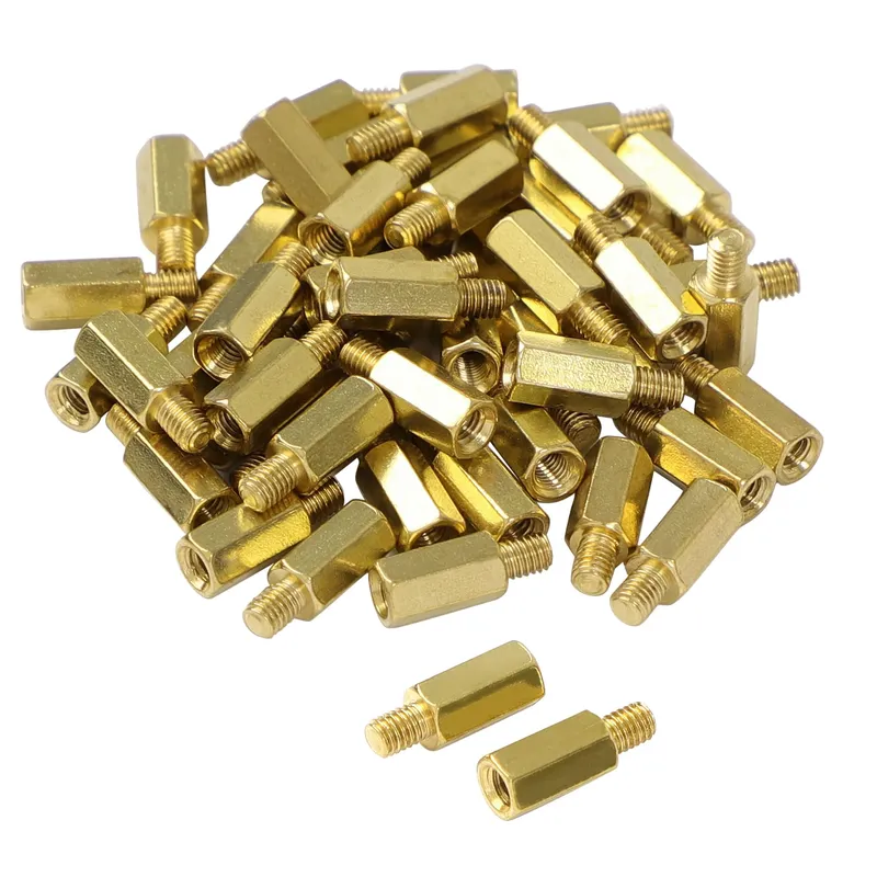 M3 x 6mm Brass Male-Female Hex Standoff Spacer