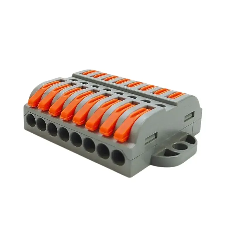 WAGO LT-223-8 Panel Mount Spring Clamp Connector, 8 In 8 Out