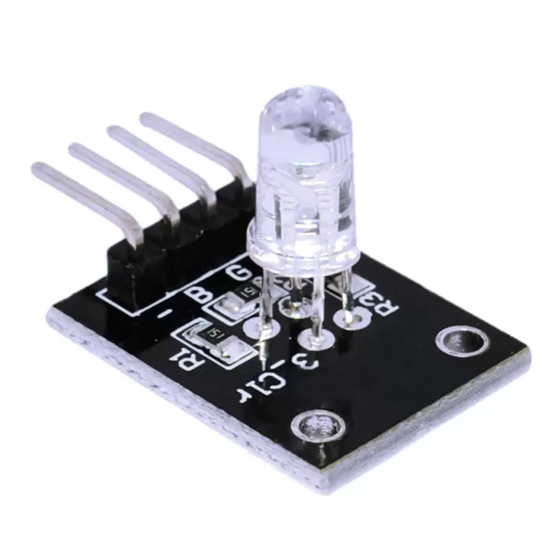 RGB LED 5mm Module, Common Cathode, Built-in 150 Ohm Resistors