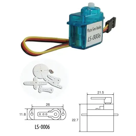 OSEPP LS-0006 Plastic Gear Analog Servo (Medium)