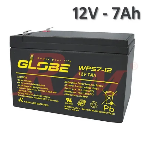 GLOBE 12V 7Ah Sealed Lead Acid Battery