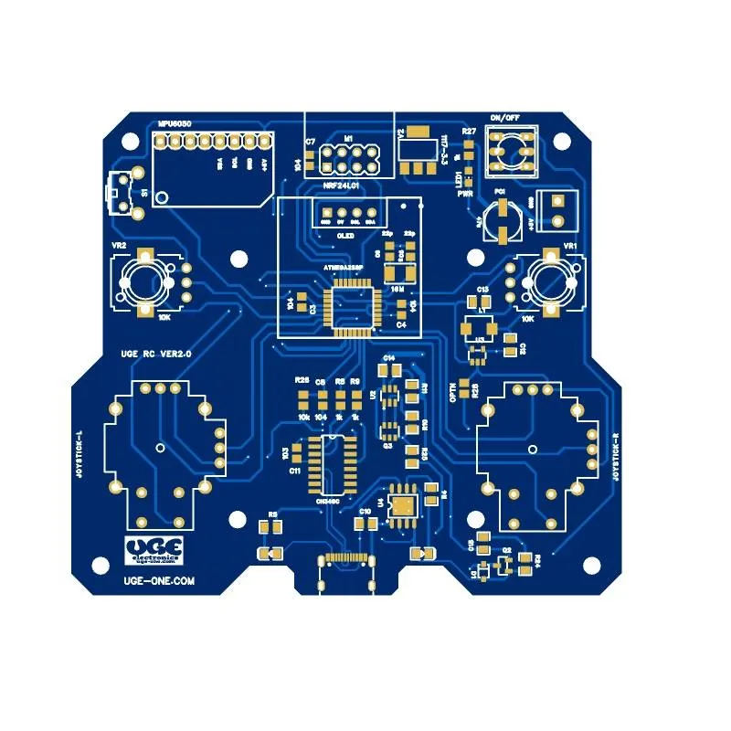 لوحة جهاز تحكم لاسلكي NRF24L01 مع ATmega328 وشاشة OLED وعصا تحكم