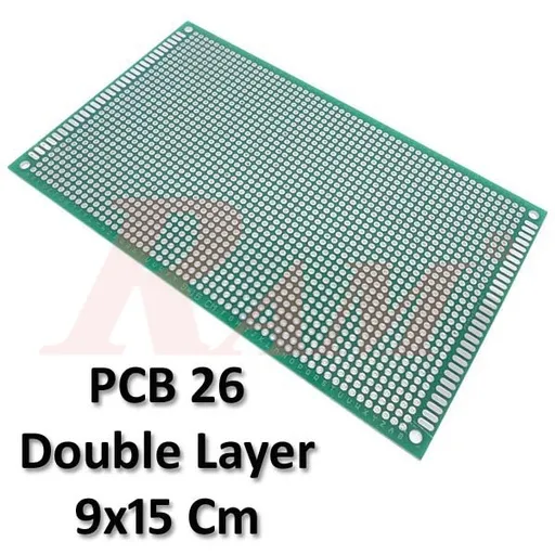 FR-4 Double-Sided Dot Hole Prototype PCB 9x15 cm