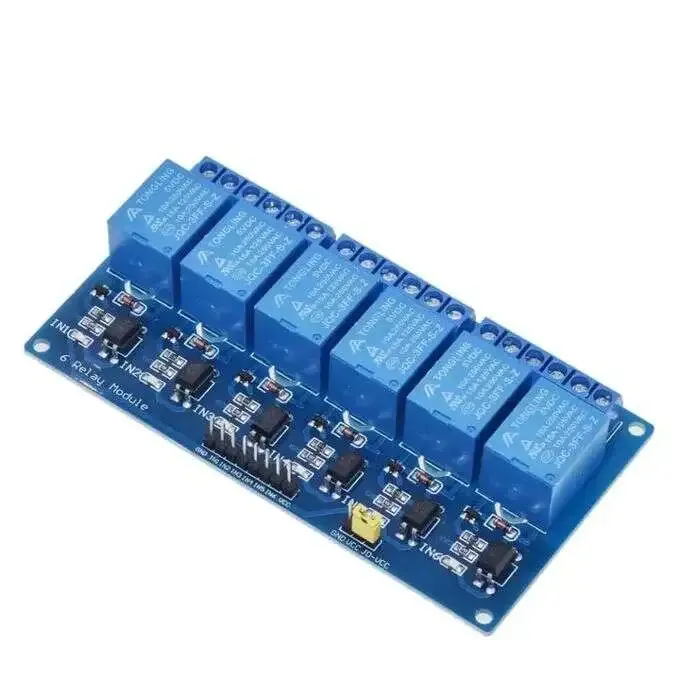 6-Channel 5V Relay Module with Optocoupler Isolation