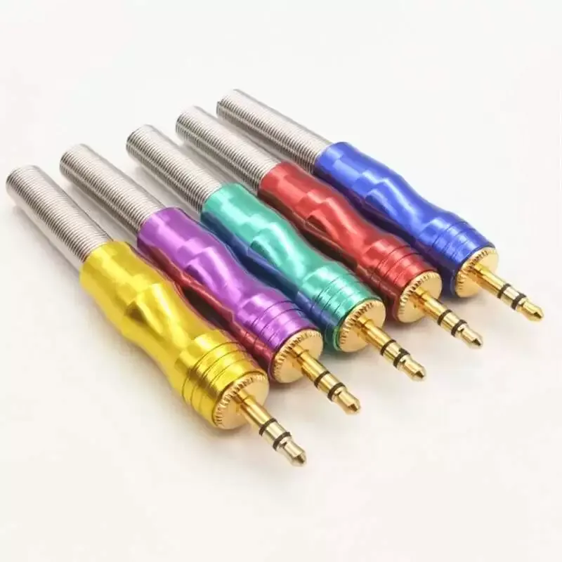 3.5mm Stereo Jack Male 3-Pole Audio Connector Aluminum Shell