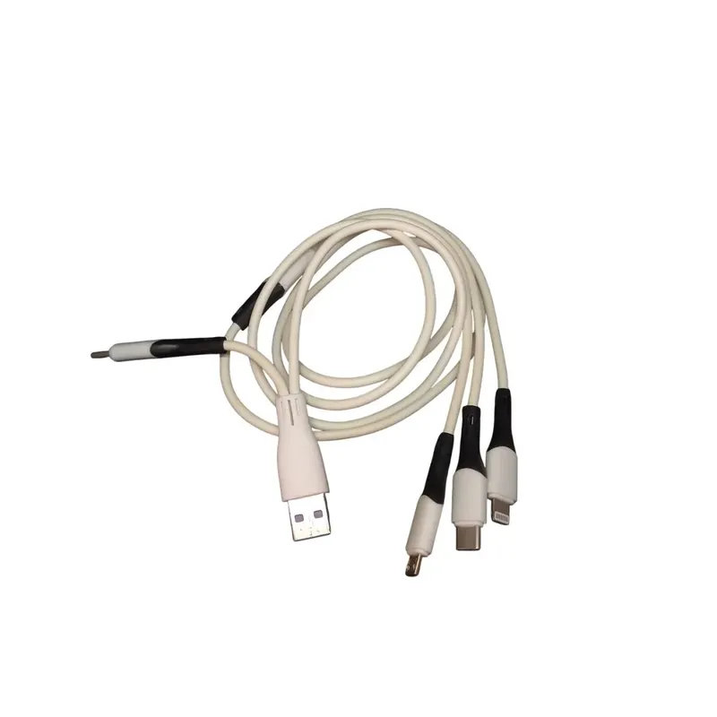 كابل شحن X-SCOOT XS-009 ثلاثة في اثنين بموصلات Type-C وMicro USB وLightning